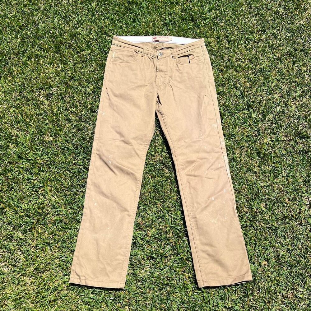 iron & resin slim straight pants Mens size 34 y2k tan